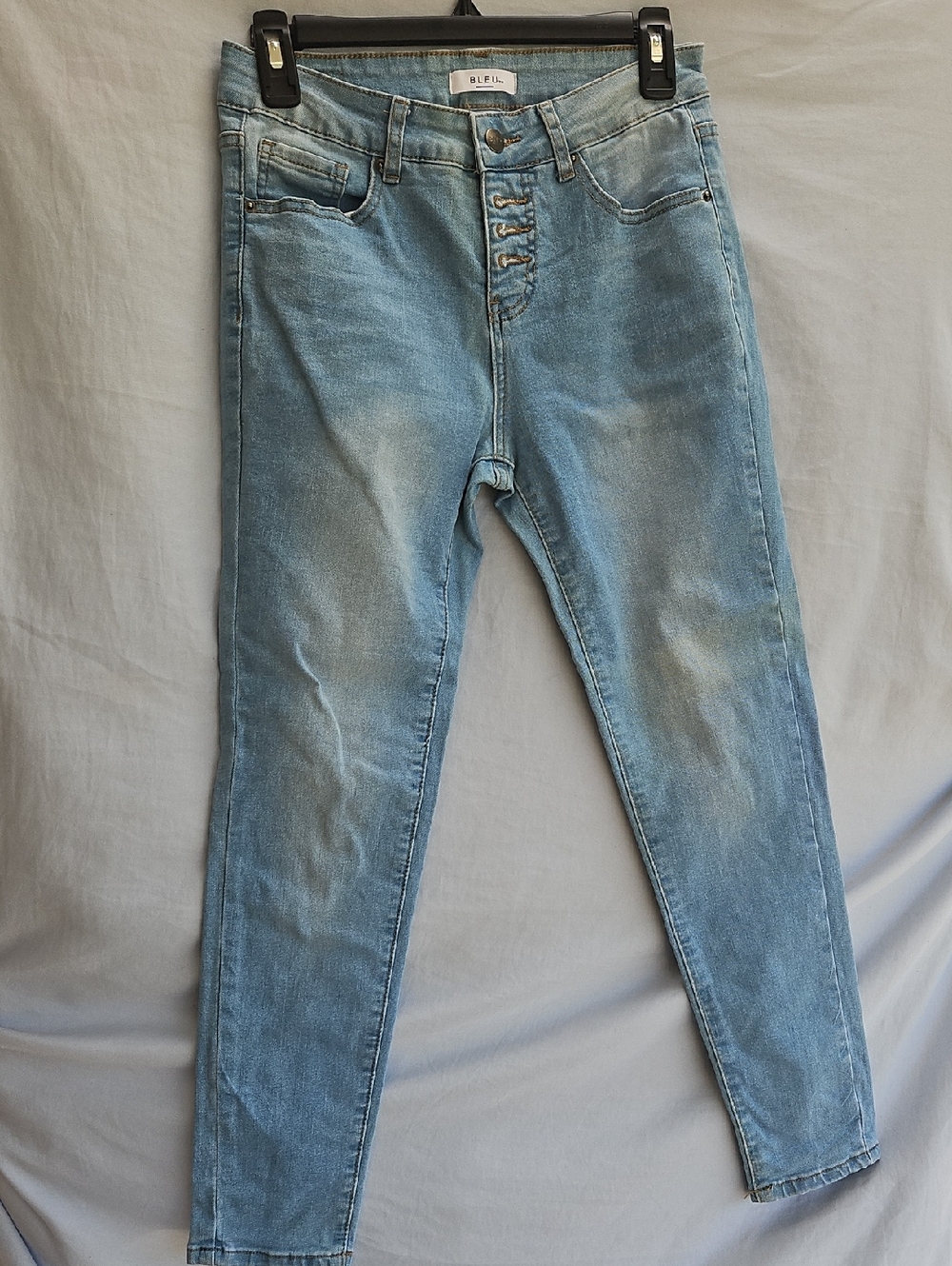 Bleu Light Blue Women’s High-Rise Button-Fly Skinny Jeans - 6p